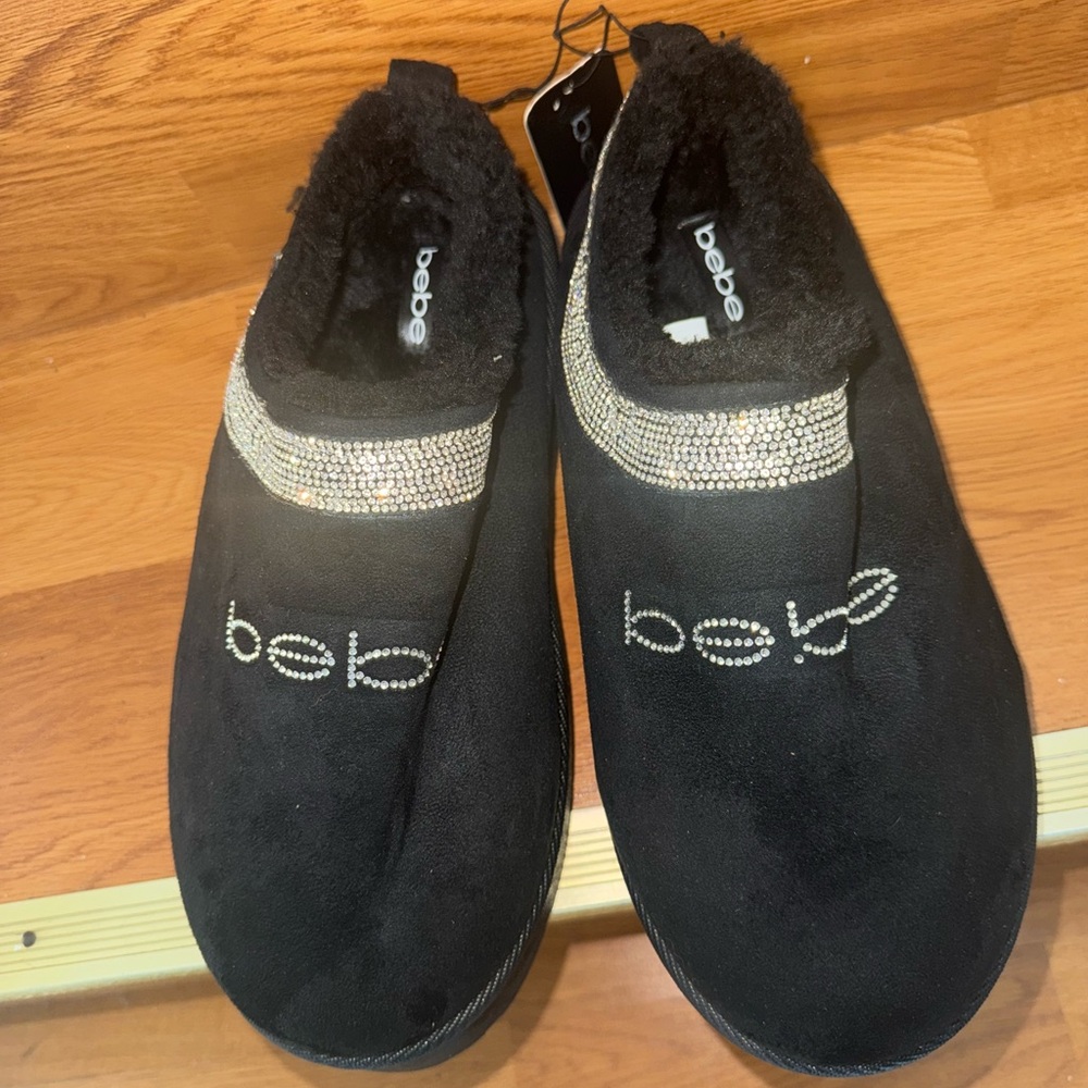 NWT Bebe Black Women's Shoes with Rhinestones SIZE 11